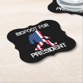 Bigfoot für Präsident Funny Bigfoot Untersetzer (angewinkelt)