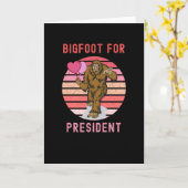 Bigfoot für Präsident Karte (Gelbe Blume)