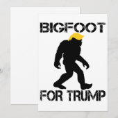 Bigfoot für Trump-Wahlen 2024 Einladung (Vorne/Hinten)