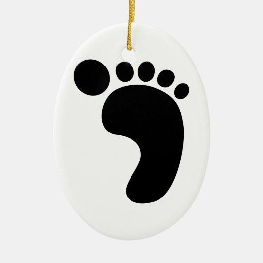 Bigfoot Fußabdruck Sasquatch Keramik Ornament (Vorne)