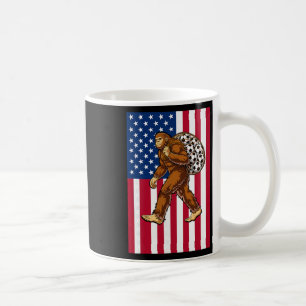 Bigfoot Fußball USA-Flagge Lustiger Patriotischer Kaffeetasse