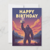 BigFoot Geburtstag Kryptozoologie Kunst Feiertagskarte (Vorderseite)