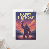 BigFoot Geburtstag Kryptozoologie Kunst Karte (Vorderseite/Rückseite Beispiel)