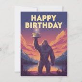 BigFoot Geburtstag Kryptozoologie Kunst Karte (Vorderseite)