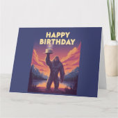 BigFoot Geburtstag Kryptozoologie Kunst Karte (Vorderseite)