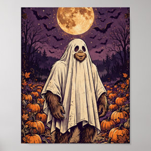 Bigfoot-Geist-inkognito-Halloween-Plakat Poster