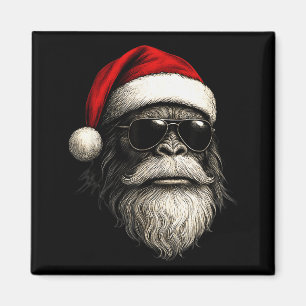 Bigfoot Gesicht Sonnenbrille Weihnachtsmann Weihna Magnet