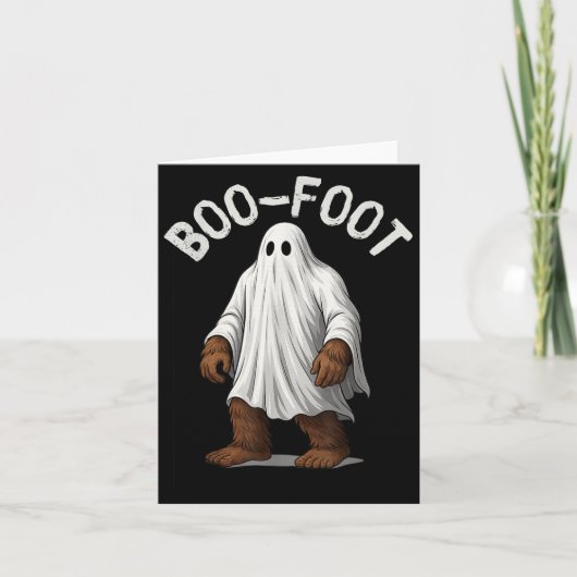 Bigfoot Ghost Costume Halloween Boofoot Sasquatch Karte (Vorderseite)