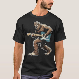 Bigfoot Gitarre spielen mit links Handgitarrist T-Shirt