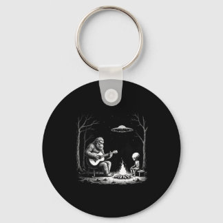 Bigfoot Gitarre Tee Lagerfeuer Alien Ufo Camping S Schlüsselanhänger