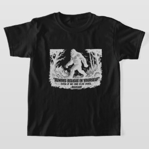 Bigfoot Glaube An Dich Selbst Jungen Mädchen Sasqu T-Shirt