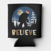 Bigfoot glauben an Weihnachten Funny Sasquatch Wei Dosenkühler (Vorderseite)