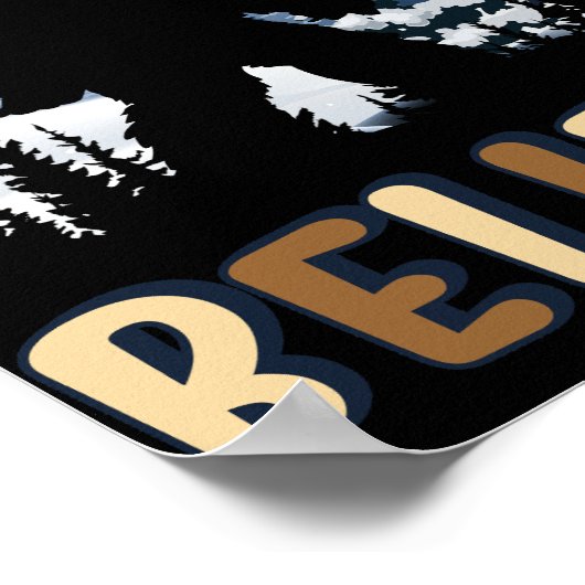 Bigfoot glauben an Weihnachten Funny Sasquatch Wei Poster (Ecke)