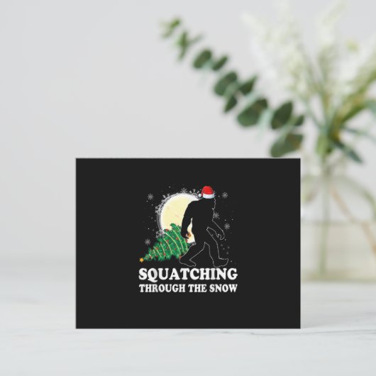 Bigfoot glauben Weihnachten Sasquatch Squatching T Postkarte (Stehend Vorderseite)