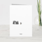 Bigfoot Gläubiger-Baum-Linie Geburtstag Karte (Rückseite)