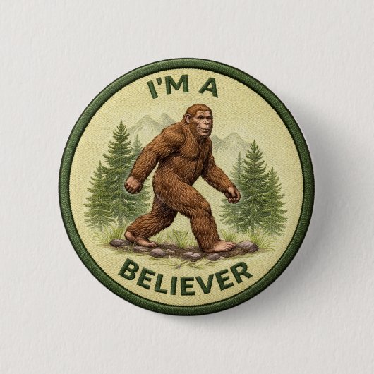 Bigfoot-Gläubiger Button (Vorderseite)