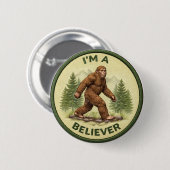 Bigfoot-Gläubiger Button (Vorne & Hinten)