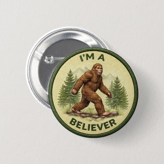 Bigfoot-Gläubiger Button (Vorne & Hinten)