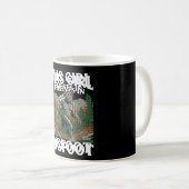 Bigfoot-Gläubiger Mädchen Sasquatch-Wald-Kryptid f Kaffeetasse (VorderseiteRechts)
