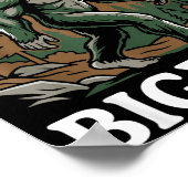 Bigfoot-Gläubiger Mädchen Sasquatch-Wald-Kryptid f Poster (Ecke)