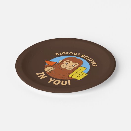 Bigfoot glaubt an dich pappteller (Schrägansicht)