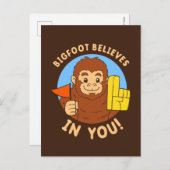 Bigfoot glaubt an dich postkarte (Vorne/Hinten)