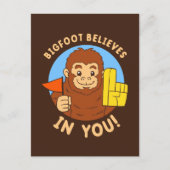 Bigfoot glaubt an dich postkarte (Vorderseite)