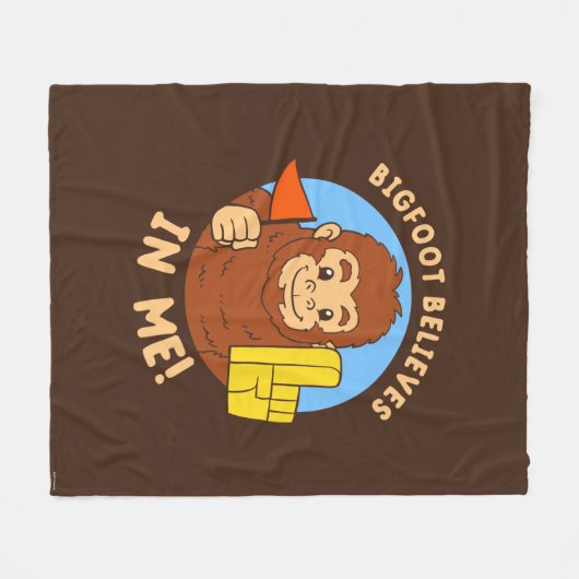 Bigfoot glaubt an mich fleecedecke (Vorderseite (Horizontal))