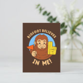 Bigfoot glaubt an mich postkarte (Stehend Vorderseite)