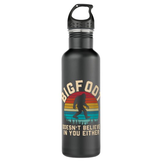Bigfoot glaubt nicht an dich | Bigfoot Retro Edelstahlflasche (Vorderseite)