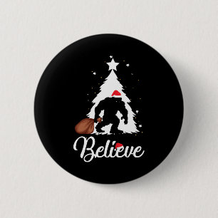 Bigfoot Glaubt Weihnachten-Shirt Button