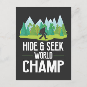 Bigfoot glaubver Joke Sasquatch Hide Champion Postkarte