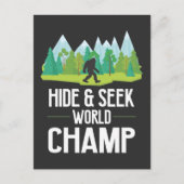Bigfoot glaubver Joke Sasquatch Hide Champion Postkarte (Vorderseite)