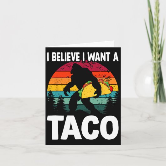 Bigfoot glaubver Will Tacos Sasquatch Cinco De Ma Karte (Vorderseite)