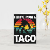 Bigfoot glaubver Will Tacos Sasquatch Cinco De Ma Karte (Gelbe Blume)