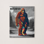 Bigfoot Glauver farbenfrohe Sasquatch Motivation Puzzle (Vertikal)