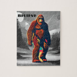 Bigfoot Glauver farbenfrohe Sasquatch Motivation Puzzle