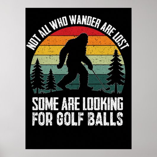 Bigfoot Golf Ball Hunter Poster (Vorne)