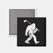 Bigfoot Golf Golfer Vintag Sasquatch Funny Men Magnet (Vorderseite/Rückseite)