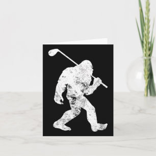 Bigfoot Golf Golfer Vintage Sasquatch Lustige Männ Karte