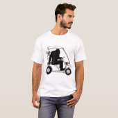 Bigfoot Golf Sasquatch Driving Golf Cart Apparel T-Shirt (Vorne ganz)