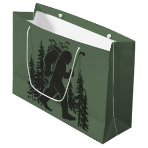 Bigfoot Golfer Baum Lustiger Sasquatch Golf Golfen Große Geschenktüte