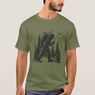Bigfoot Golfer Baum Lustiger Sasquatch Golf Golfen T-Shirt