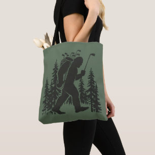 Bigfoot Golfer Baum Lustiger Sasquatch Golf Golfen Tasche