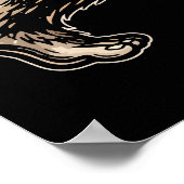 Bigfoot Golfer Stride Poster (Ecke)