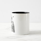 Bigfoot Golfer Tree Funny Sasquatch Golfing Golf Zweifarbige Tasse (Mittel)