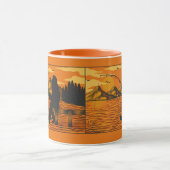 Bigfoot Gone Dock Fischen Sunset Lake Tasse (Zentrum)