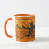 Bigfoot Gone Dock Fischen Sunset Lake Tasse (Links)