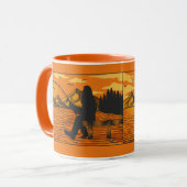 Bigfoot Gone Dock Fischen Sunset Lake Tasse (Vorderseite Links)