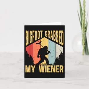 Bigfoot Grabbed Meine Dackel Funny Grillen Sasquat Karte